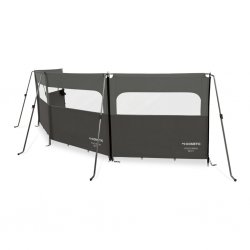 Dometic Poled Break Rest 3 vindskydd för husvagn och husbil med fönster och överliggare.