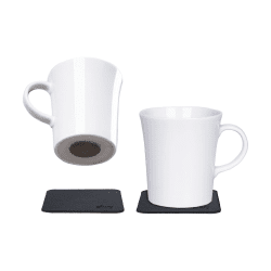Silwy Magnetiska Kaffemuggar i porslin med en magnetisk undersida som står otroligt stabilt på metalliska underlag