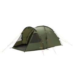 Robens Cima Versa 4 – rymligt 4-mannatält med öppnad sidodörr och huvudingång för enkel åtkomst och optimal ventilation.