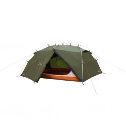 Easy Camp Rago 3, ett billigt 3-personers familjetält med ett mörkt sovrum .